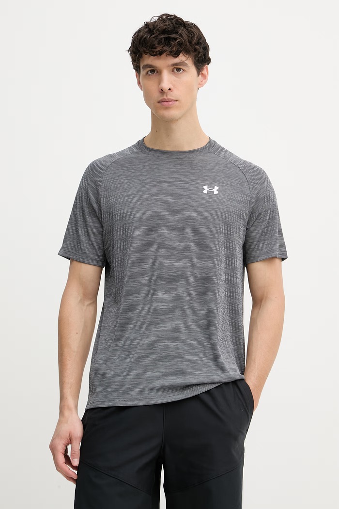 Under Armour tréningové tričko pánske Tech Textured sivá 1382796