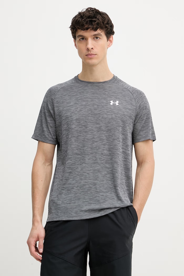Under Armour tréningové tričko pánske Tech Textured sivá 1382796