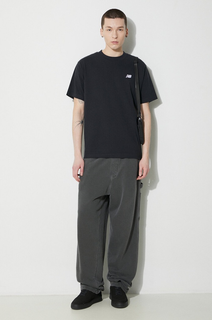 Bavlněné tričko New Balance Small Logo MT41509BK černá AW24