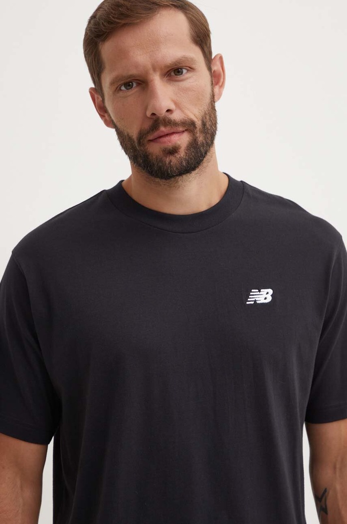 New Balance pamut póló Small Logo fekete MT41509BK