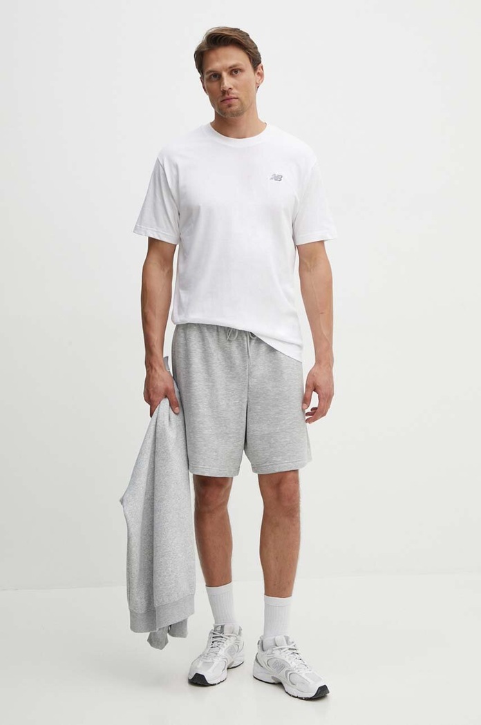 New Balance pamut póló Small Logo MT41509WT fehér SS25