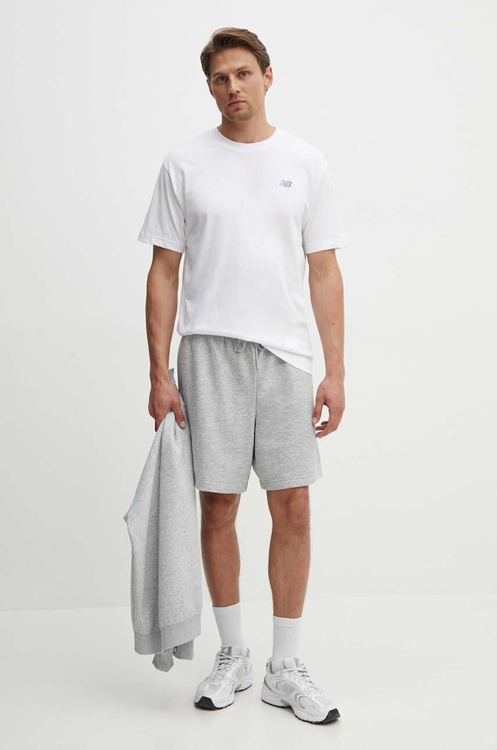 New Balance pamut póló Small Logo MT41509WT fehér SS25