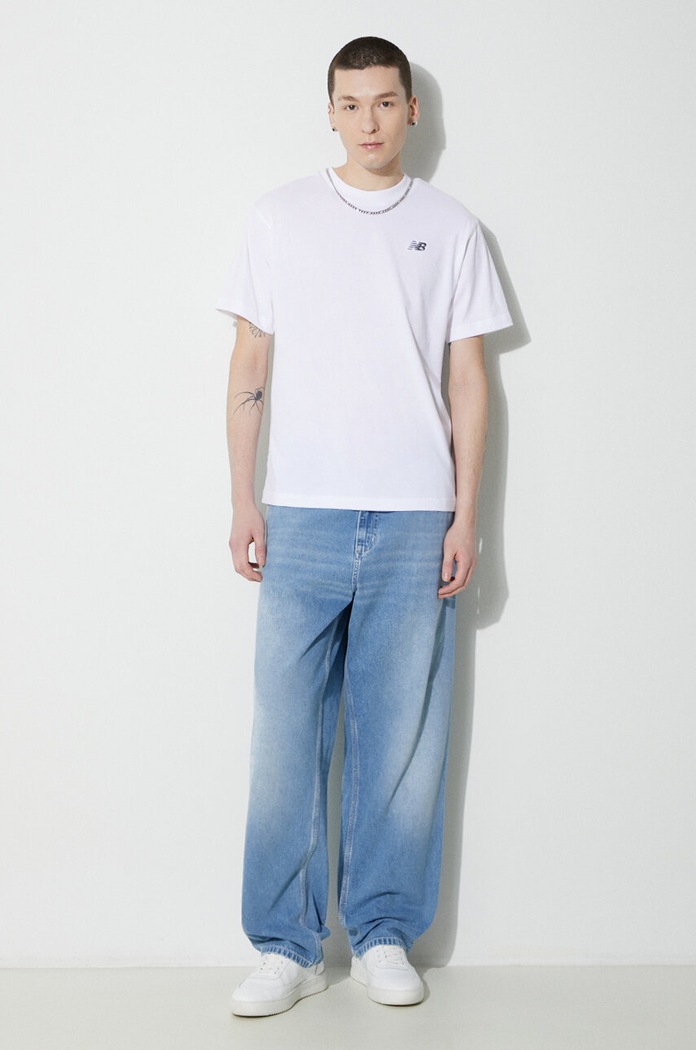 New Balance cotton t-shirt Small Logo MT41509WT white SS25