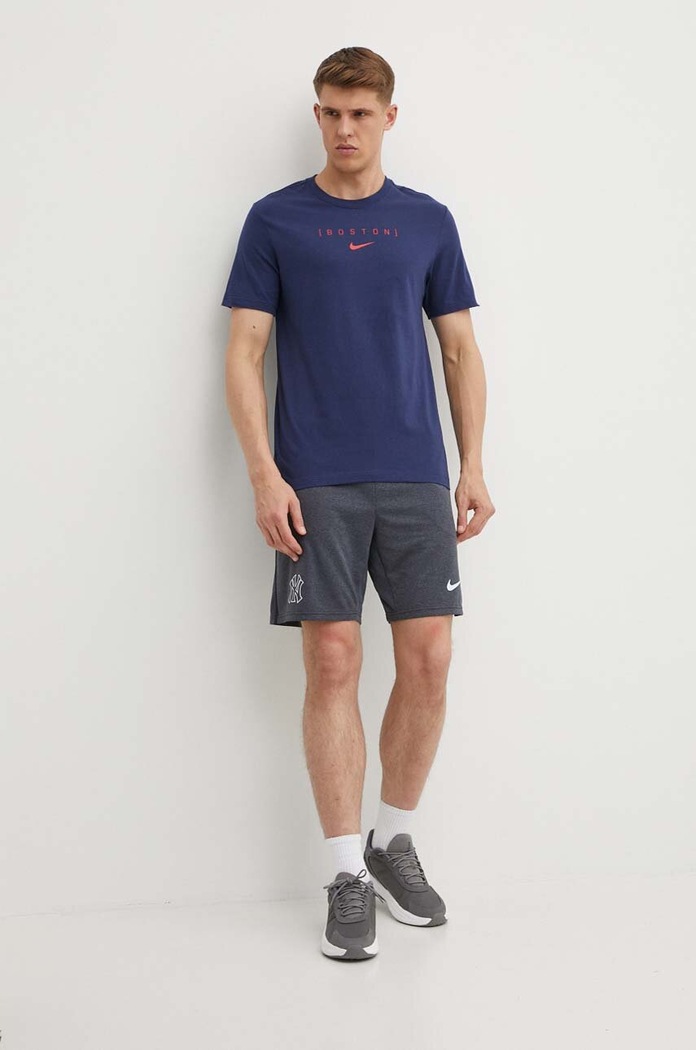 Nike tricou din bumbac Boston Red Sox N199.44B.BQ.LVQ bleumarin SS24