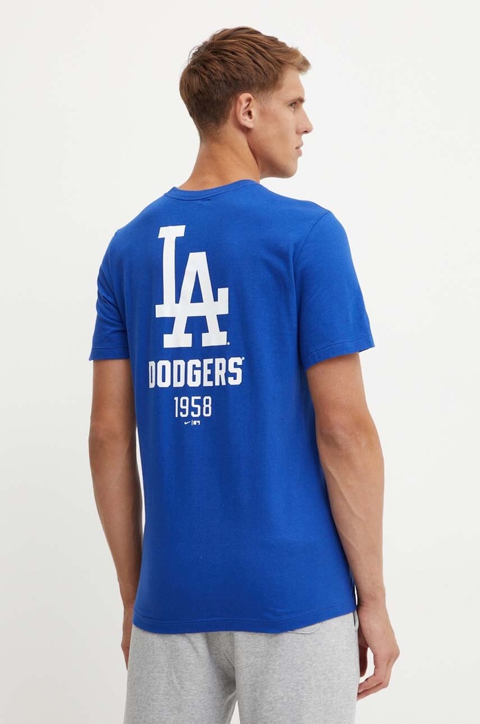 Ρούχα Βαμβακερό μπλουζάκι Nike Los Angeles Dodgers N199.4EW.LD.LVQ μπλε