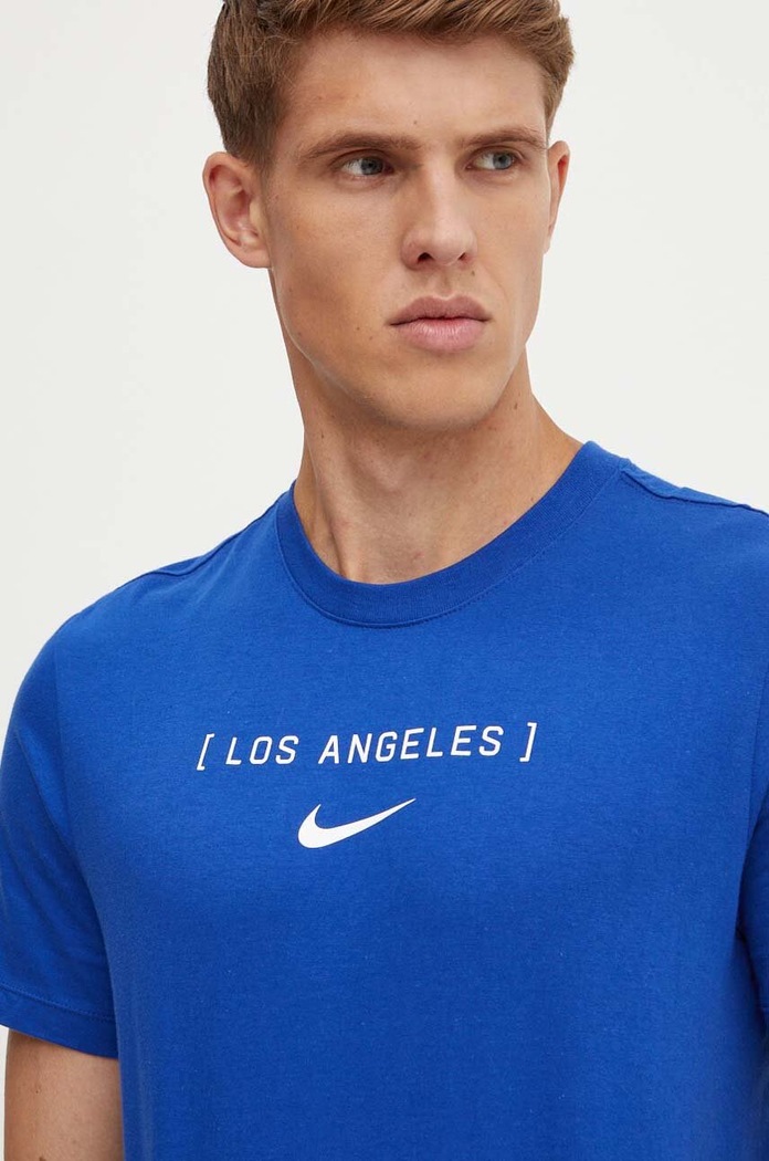 Βαμβακερό μπλουζάκι Nike Los Angeles Dodgers μπλε N199.4EW.LD.LVQ