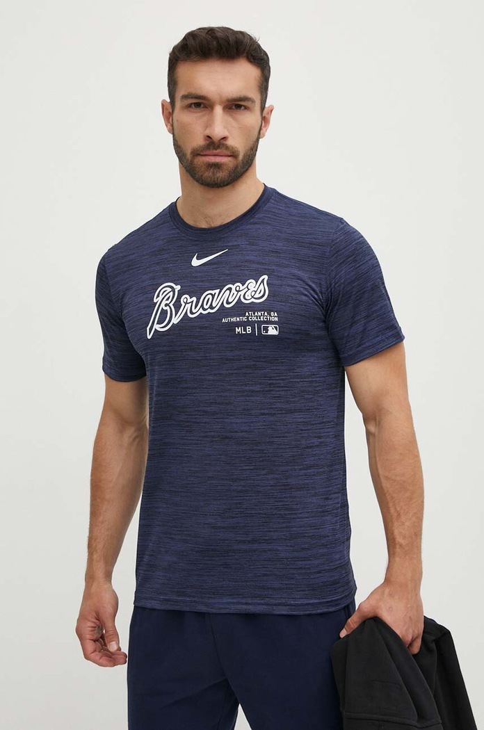 Nike tricou Atlanta Braves print bleumarin NKM5.44B.AW.J37