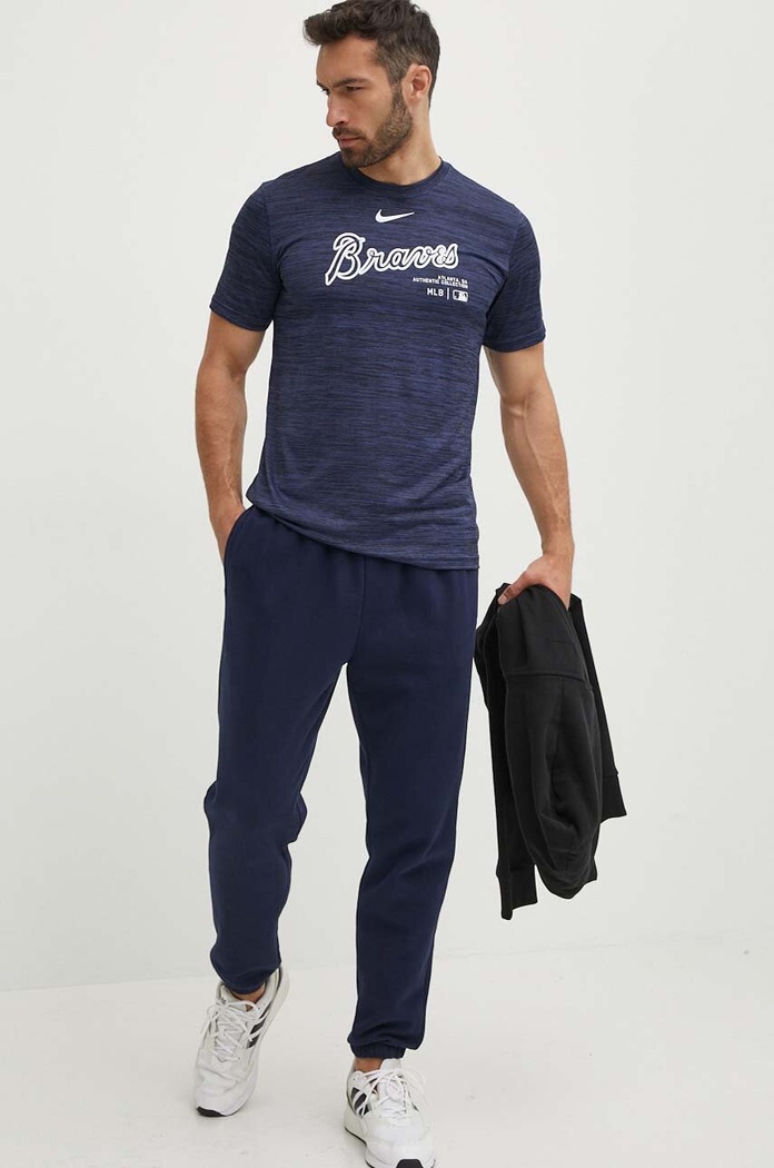 Nike tricou Atlanta Braves NKM5.44B.AW.J37 bleumarin SS24