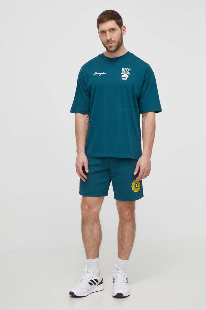 Champion pamut póló 219855 zöld SS24