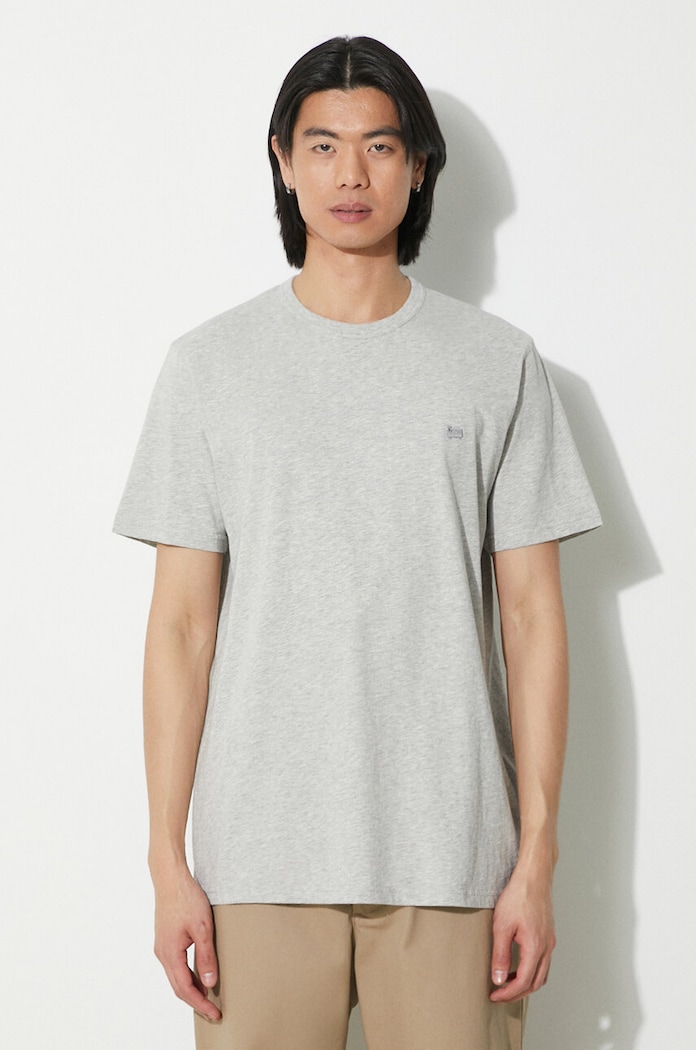 Woolrich cotton t-shirt Sheep Tee cotton gray CFWOTE0093MRUT2926