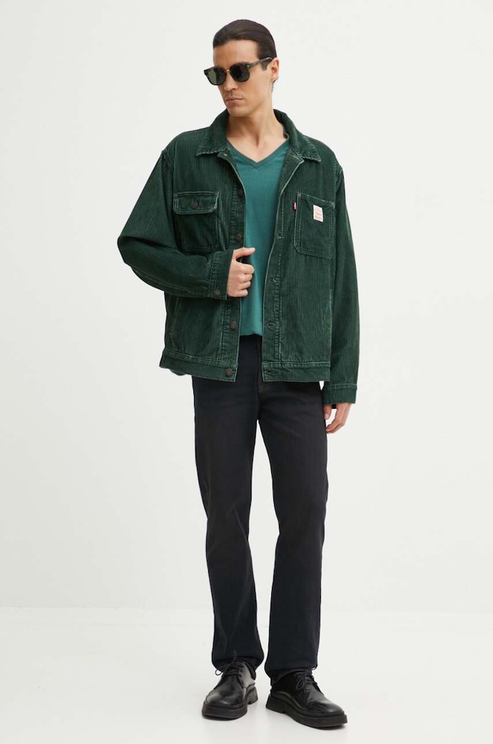 Levi's tricou din bumbac 85641 verde SS25
