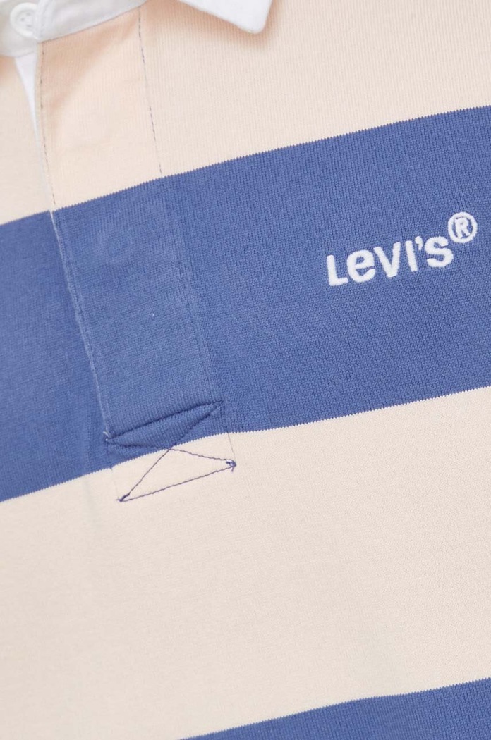 Βαμβακερό μπλουζάκι πόλο Levi's A5798 μωβ