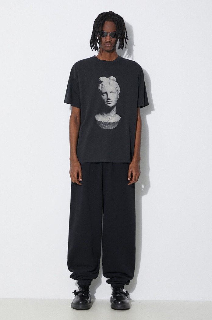 Aries cotton t-shirt Aged Statue SS Tee SUAR60015X black SS24