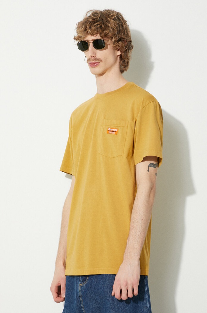 Βαμβακερό μπλουζάκι Market Hardware Pocket T-Shirt κίτρινο 399001802