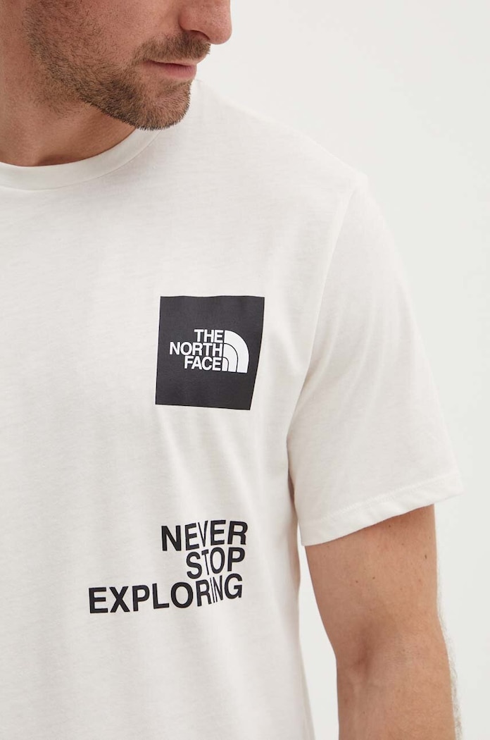 Αθλητικό μπλουζάκι The North Face Foundation Coordinates NF0A882ZV3L1 μπεζ