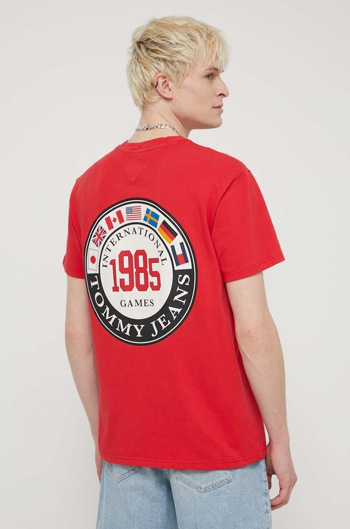 Îmbrăcăminte Tommy Jeans Tricou din bumbac Archive Games DM0DM19545 rosu
