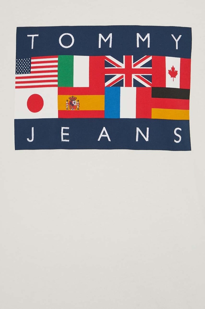 Tommy Jeans t-shirt bawełniany Archive Games DM0DM19545 beżowy