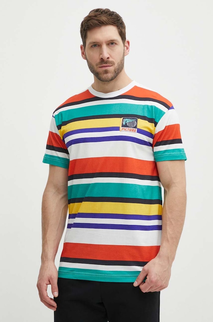 Picture t-shirt bawełniany Slab MTS1137 multicolor SS24