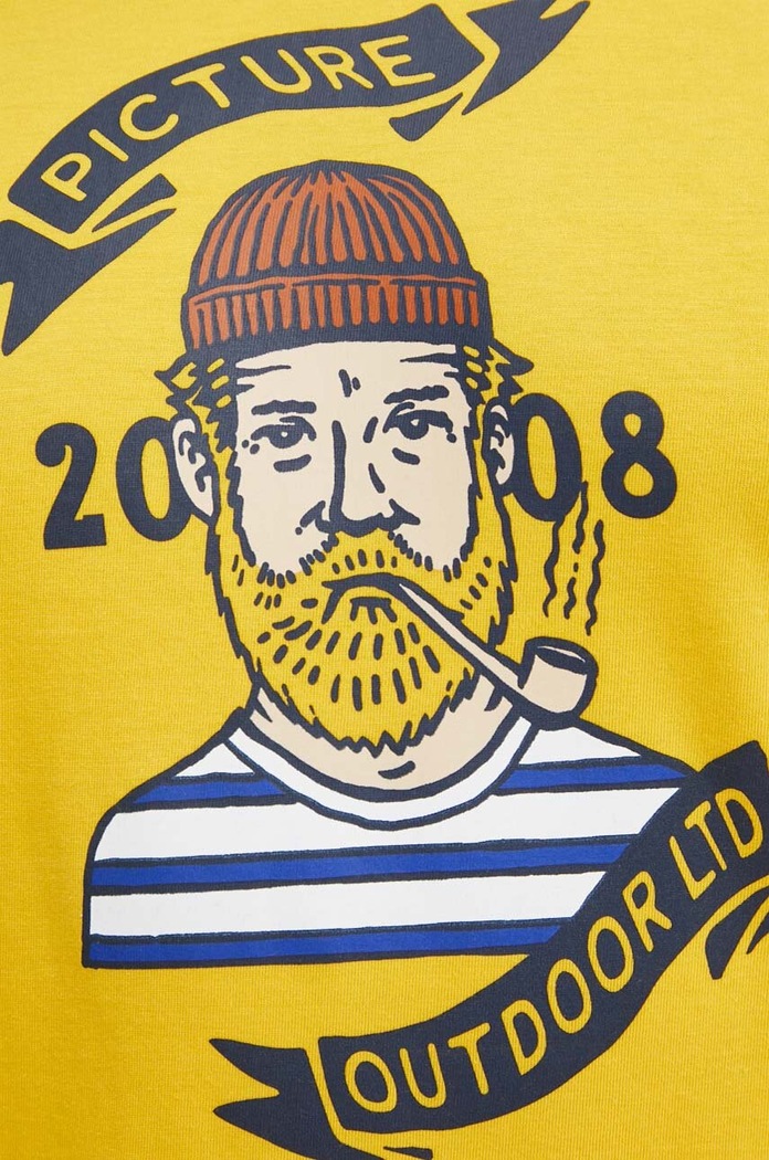 Picture t-shirt bawełniany Chuchie MTS1140 żółty