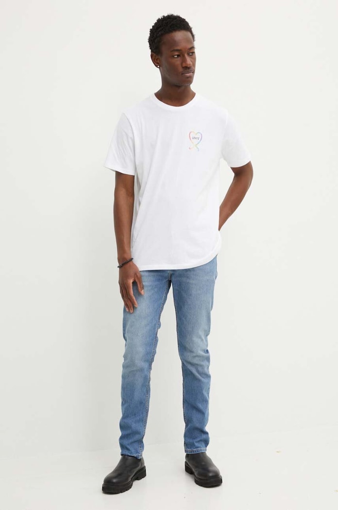 Îmbrăcăminte Levi's tricou din bumbac Pride 24671 alb