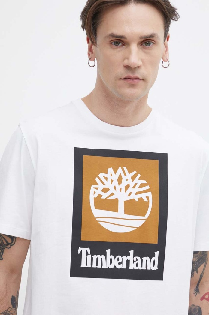 Odjeća Pamučna majica Timberland TB0A5QS21001 bijela