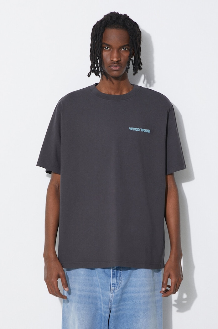 Wood Wood cotton t-shirt Haider Tribe cotton gray 12415705.2507