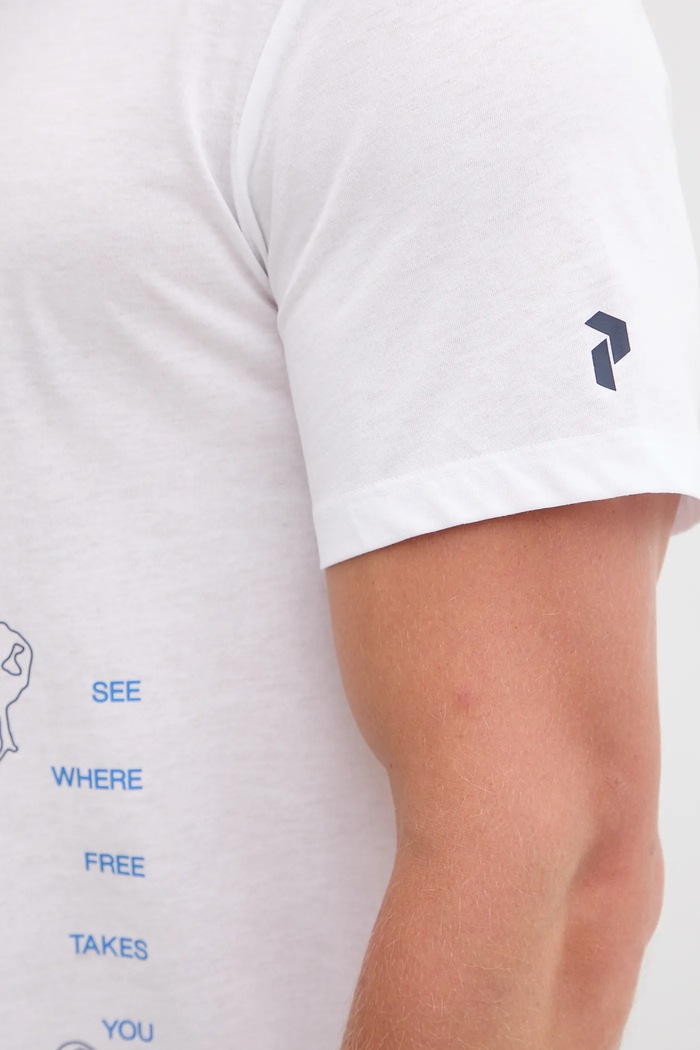 Peak Performance t-shirt Ανδρικό Explore Graphic G79744 λευκό