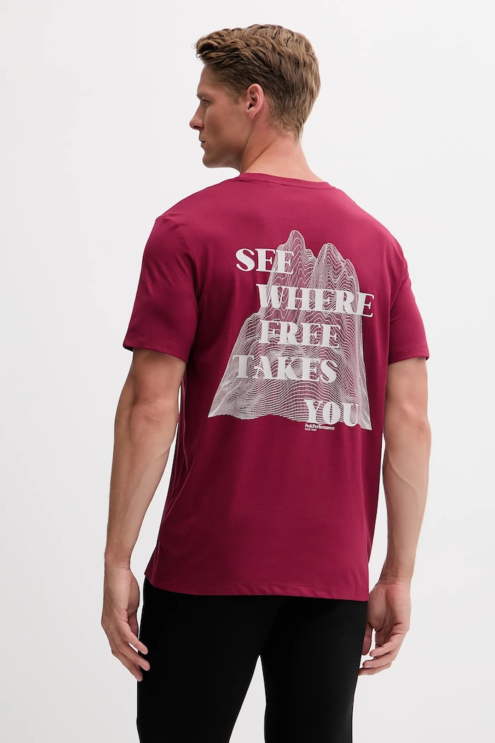 Îmbrăcăminte Peak Performance tricou bărbătesc Explore Graphic G79744 burgundia