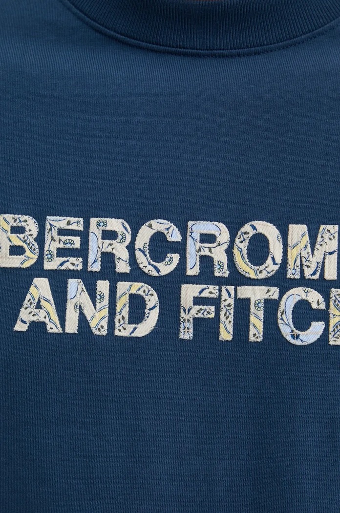 Bavlněné tričko Abercrombie & Fitch KI123.3319.200 modrá