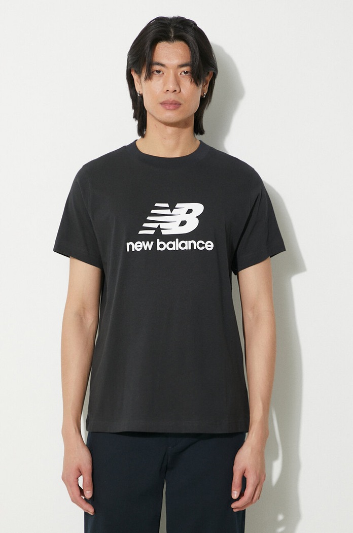 Bavlnené tričko New Balance Sport Essentials čierna MT41502BK