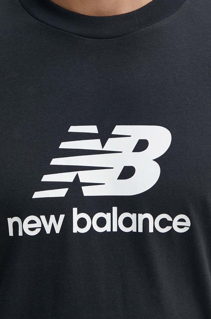 Bombažna kratka majica New Balance Sport Essentials MT41502BK črna