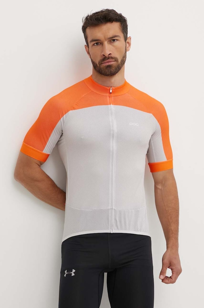 Cyklistické tričko POC Essential Road jednofarebný oranžová 58135