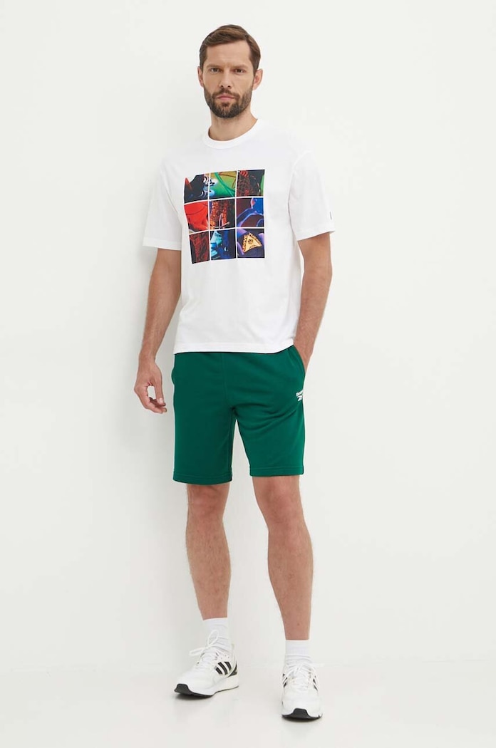Bavlněné tričko Reebok Classic Basketball 100075803 bílá SS24