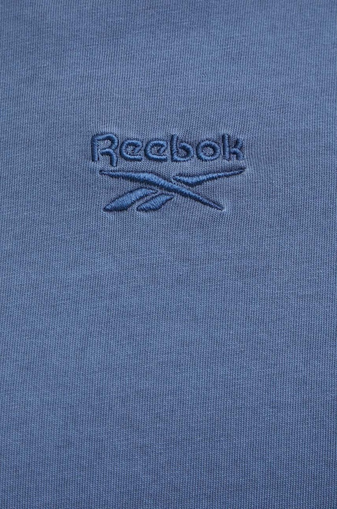 Bavlnené tričko Reebok 100075632 modrá