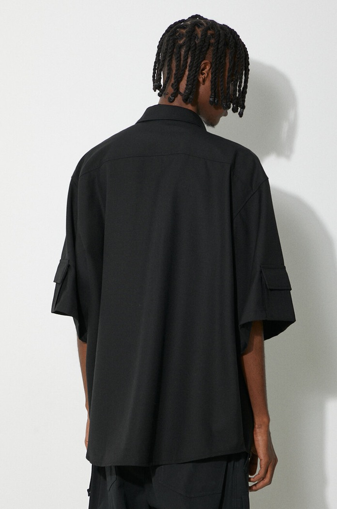 Одяг Вовняна сорочка 032C Tailored Flap Pocket Shirt SS24.W.0060 чорний