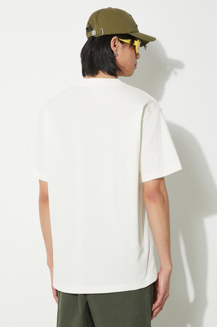 Odzież Norse Projects t-shirt bawełniany Simon Loose Organic N01.0659.0957 beżowy