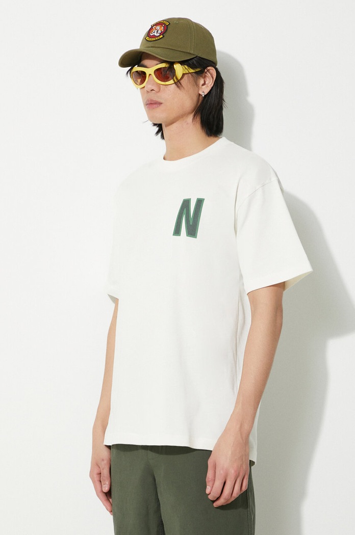 Norse Projects t-shirt bawełniany Simon Loose Organic beżowy N01.0659.0957