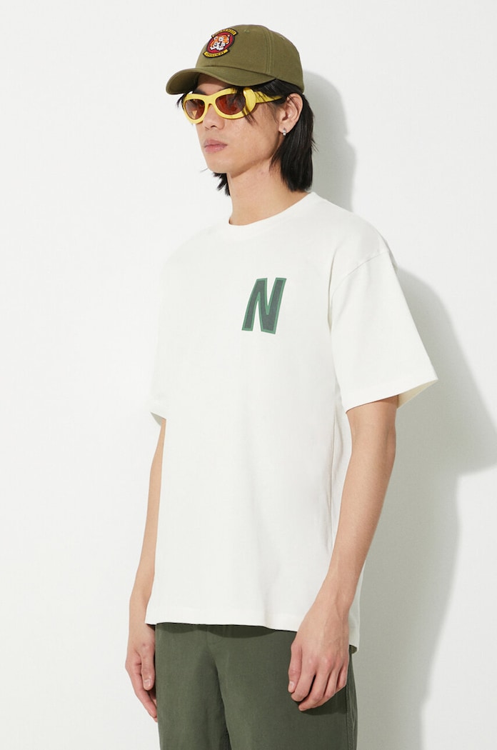 Norse Projects t-shirt bawełniany Simon Loose Organic beżowy N01.0659.0957