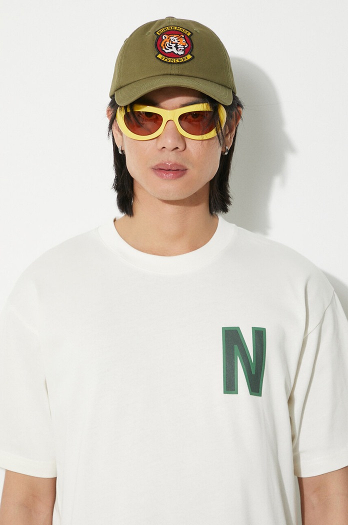 Norse Projects t-shirt bawełniany Simon Loose Organic N01.0659.0957 beżowy