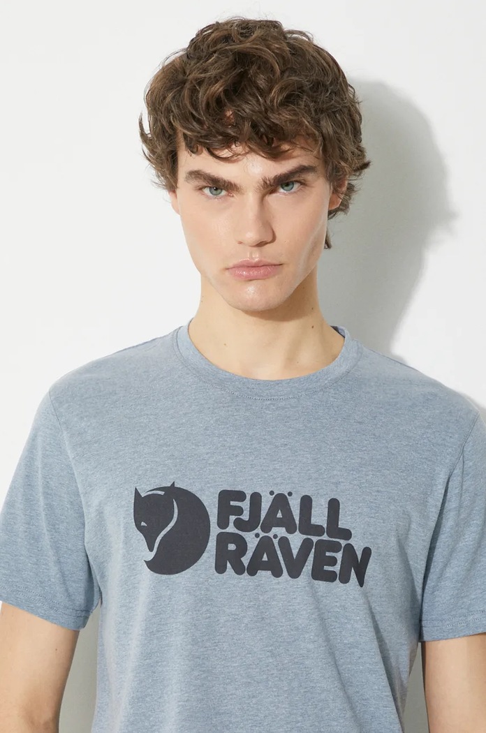 T-shirt Fjällräven Logo T-shirt M Fjallraven niebieski F87310.520.999