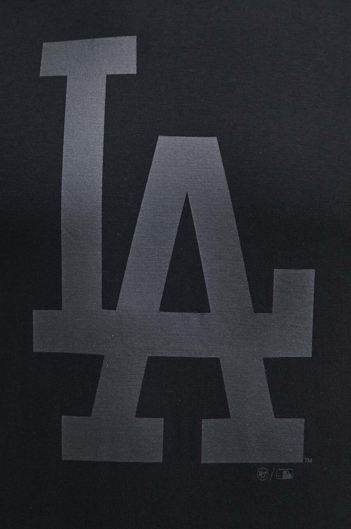 Bavlněné tričko 47 brand MLB Los Angeles Dodgers BB012TEMIME601215JK černá