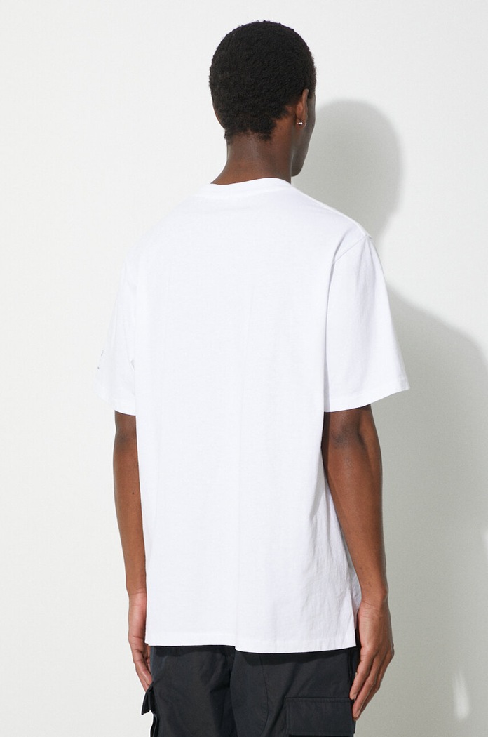 Одяг Бавовняна футболка Engineered Garments Printed Cross Crew Neck T-shirt OR424.NP106 білий