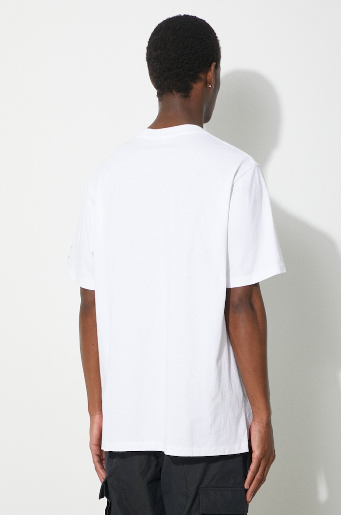 Одяг Бавовняна футболка Engineered Garments Printed Cross Crew Neck T-shirt OR424.NP106 білий
