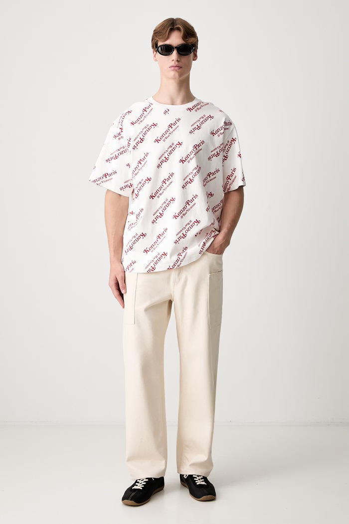 Kenzo tričko pánské bavlněné by Verdy Oversize T-Shirt FE58TS0044SY.02 bílá