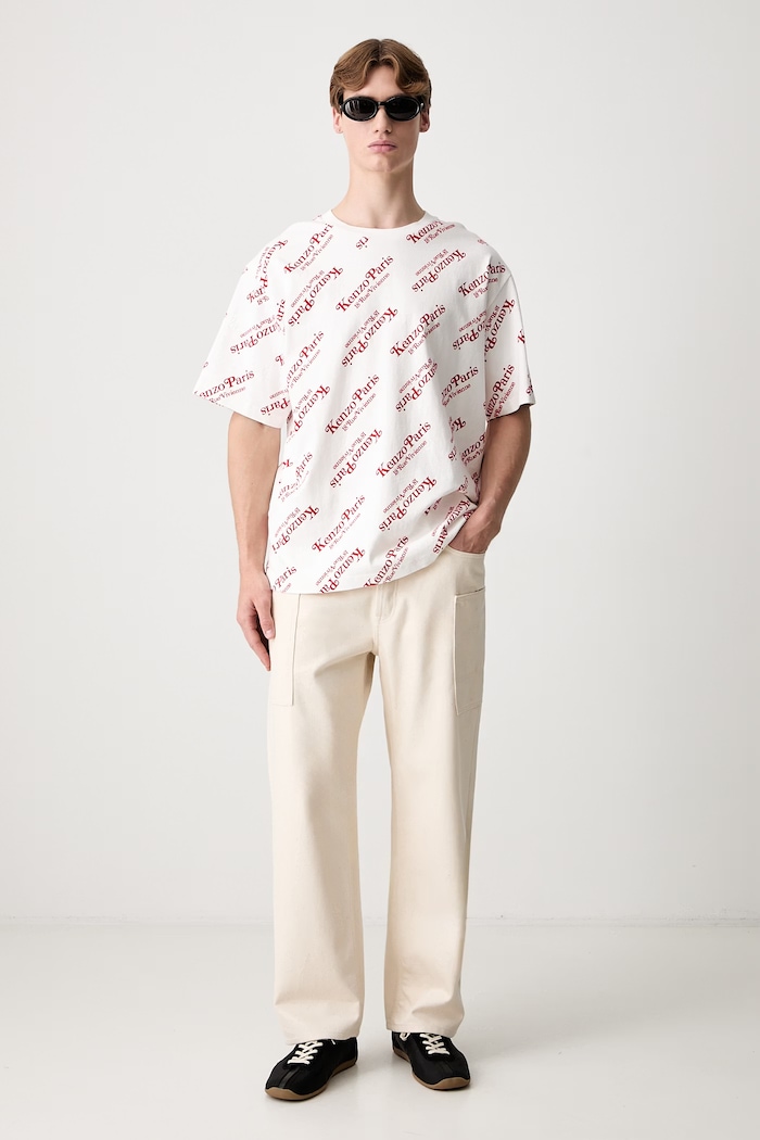 Kenzo tričko pánské bavlněné by Verdy Oversize T-Shirt FE58TS0044SY.02 bílá