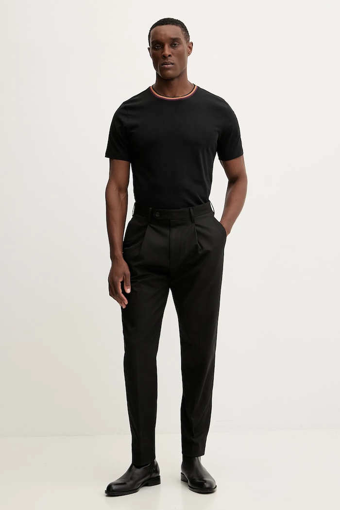 Paul Smith pamut póló M1R.697PS.H00084 fekete SS25
