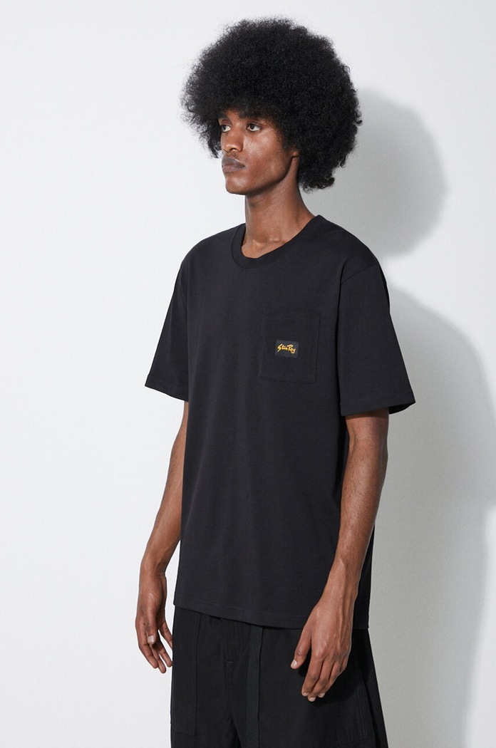 Бавовняна футболка Stan Ray Patch Pocket T-Shirt чорний SS2400367
