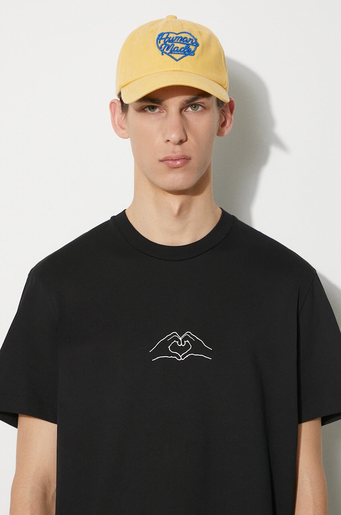 Neil Barrett cotton t-shirt Slim Heart Shape Print slim black MY70262A.Y530.524N
