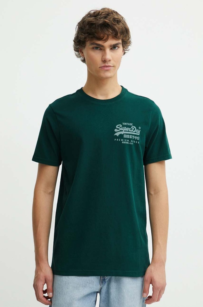 Tričko Superdry potisk zelená M1011979A.9VK