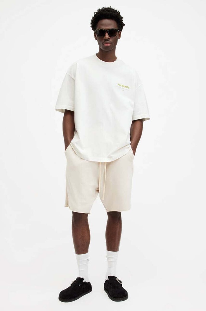 Bavlnené tričko AllSaints ACCESS SS CREW M038PA biela